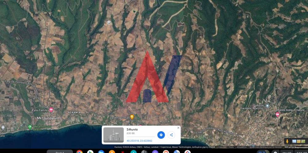 Land parcel 1.293 m² — Νικήτη · Χαλκιδική